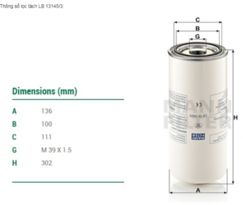 LỌC TÁCH DẦU LB 13 145/3