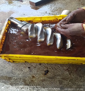 vệ sinh cặp trục vít keo dầu